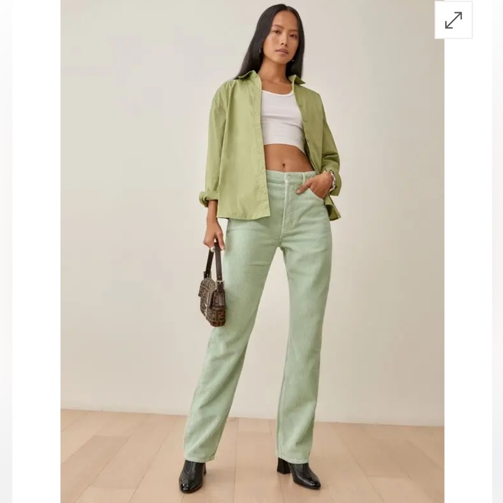 Reformation Rowan High Rise Relaxed Corduroy Pant